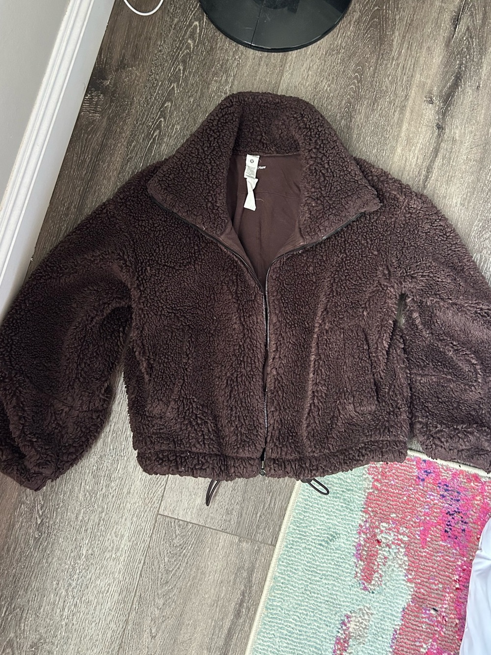 Lululemon Dark Brown Sherpa Zip Up Jacket